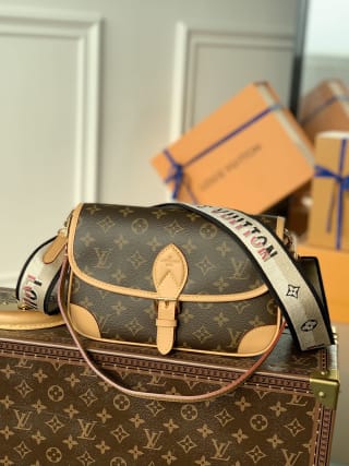 Diane PM Monogram Coated Canvas Shoulder Bag 1