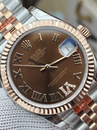 Datejust 31 Rose Gold Brown Dial 3