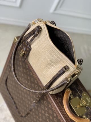 Express PM Handbag Raffia Monogram 5