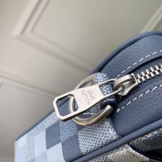 Trio Messenger Bag Damoflage Canvas Blue 8