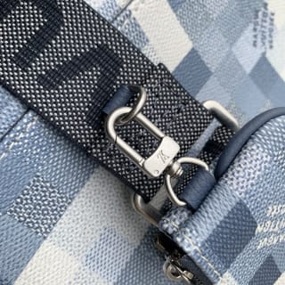 Trio Messenger Bag Damoflage Canvas Blue 9