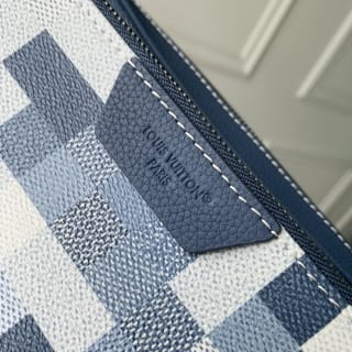 Trio Messenger Bag Damoflage Canvas Blue 10