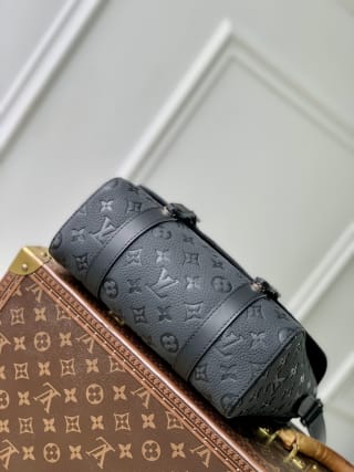 Christopher Embossed Monogram Coated Messenger Bag 4