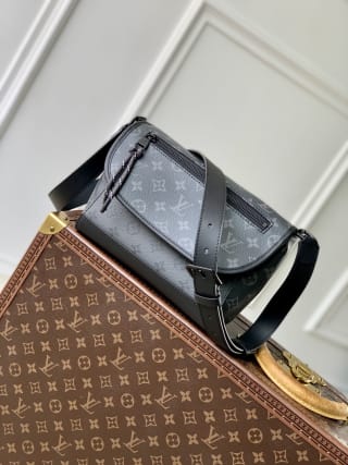 Pulse Monogram Eclipse Canvas Messenger Bag 1