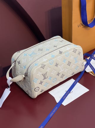 Dopp Kit Monogram Embossed Taurillon Toiletry Bag 1
