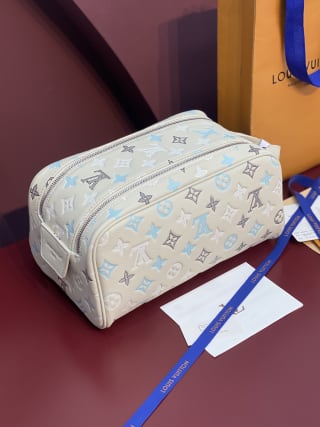 Dopp Kit Monogram Embossed Taurillon Toiletry Bag 2