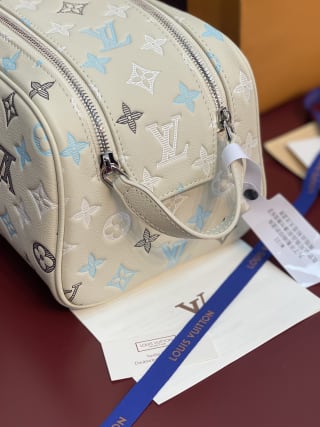 Dopp Kit Monogram Embossed Taurillon Toiletry Bag 5