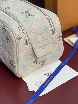 Dopp Kit Monogram Embossed Taurillon Toiletry Bag 6