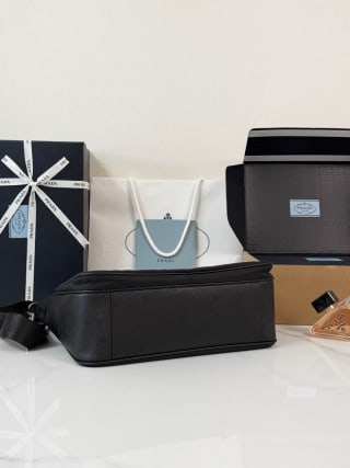 Nylon and Saffiano Leather Briefcase 5