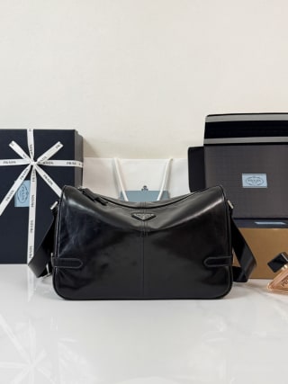 Waxed Leather Messenger Shoulder Bag 1