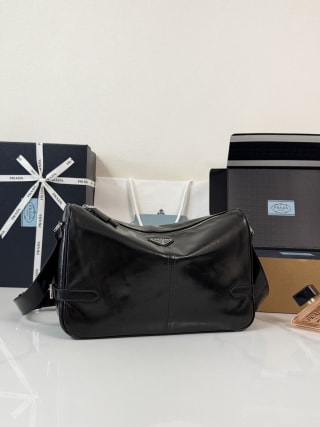 Waxed Leather Messenger Shoulder Bag 3