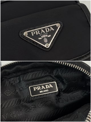 Re-Nylon and Saffiano Leather Smartphone Bag 8