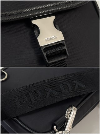 Re-Nylon and Saffiano Leather Smartphone Bag 9