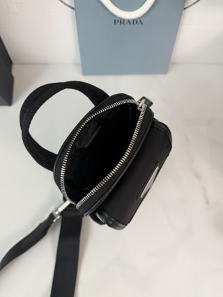 Re-Nylon and Saffiano Leather Smartphone Bag 7