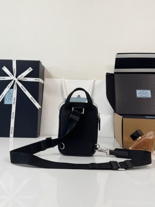 Re-Nylon and Saffiano Leather Smartphone Bag 2