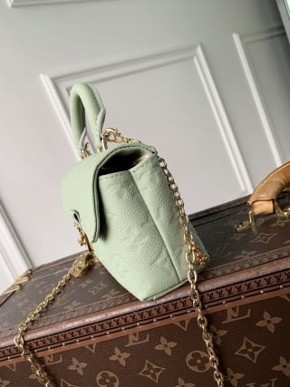 Nano Madeline Embossed Monogram Coated Top Handle Bag 4