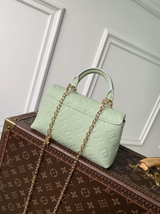 Nano Madeline Embossed Monogram Coated Top Handle Bag 2