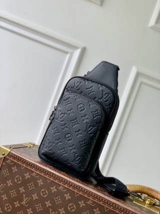 Avenue embossed Monogram Coated Sling Bag 1