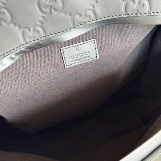 GG Embossed Leather Backpack 8