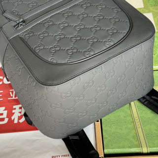GG Embossed Leather Backpack 4