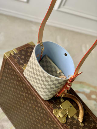All In BB Damier Azur Canvas Top Handle Bag 5
