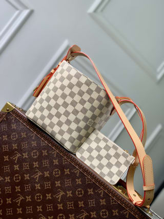 All In BB Damier Azur Canvas Top Handle Bag 2