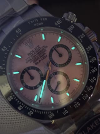 Cosmograph Daytona 126500LN BLAKEN Custom Pink Dial Oystersteel Chronograph Watch 4