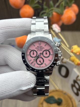 Cosmograph Daytona 126500LN BLAKEN Custom Pink Dial Oystersteel Chronograph Watch 1