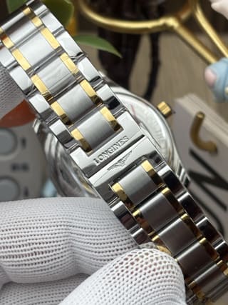 Master Collection 38.5mm Two-Tone Diamond Silver Dial Automatic Watch 7