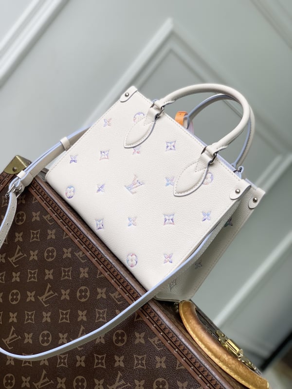 Louis Vuitton Onthego PM Monogram Empreinte Gradient Coated Tote Bag
