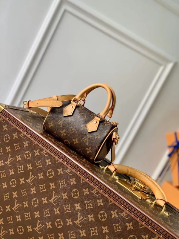 Louis Vuitton Nano Speedy Monogram Canvas Handbag