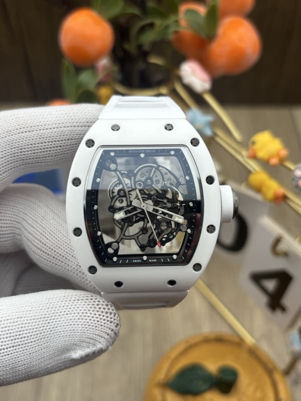 Richard Mille RM055 White Ceramic Skeleton Watch