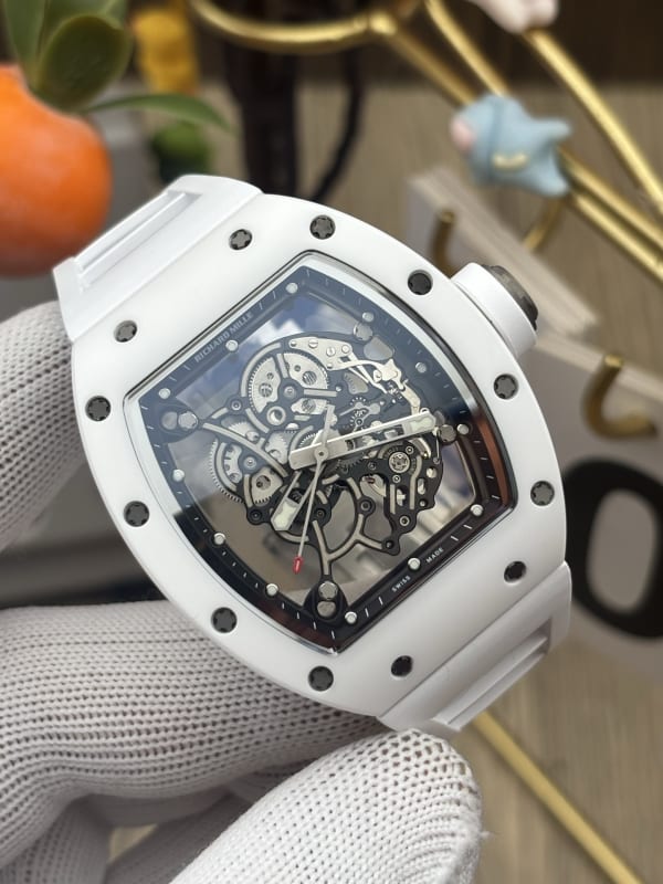 Richard Mille RM055 White Ceramic Skeleton Watch