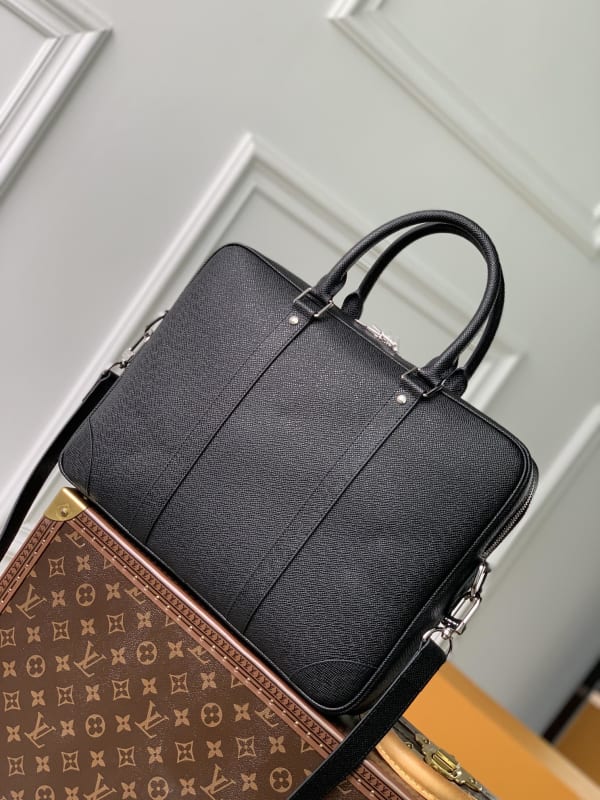 Louis Vuitton Voyage Small Taïga Leather Briefcase