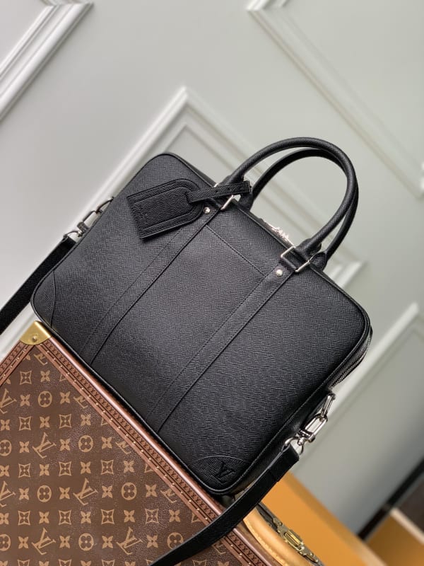 Louis Vuitton Voyage Small Taïga Leather Briefcase