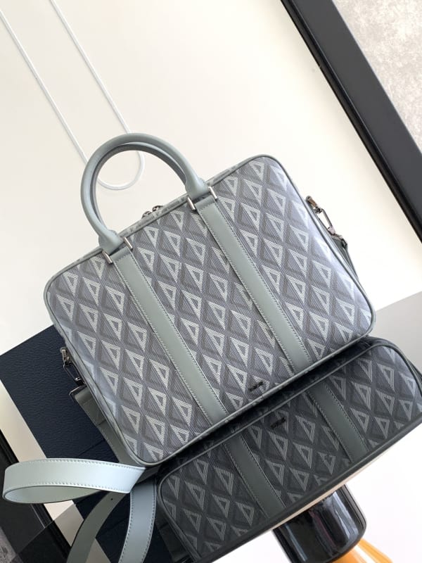 Dior CD Diamond Zipped Briefcase