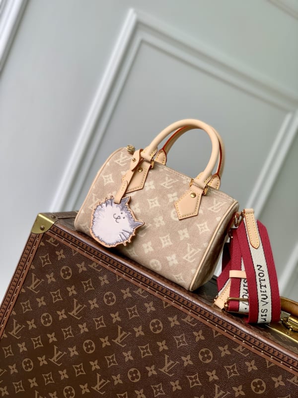 Louis Vuitton Speedy Bandoulière 20 Meowgram Coated Canvas Top Handle Bag