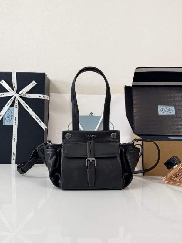 Prada Prada Route Mini Leather Top Handle Bag
