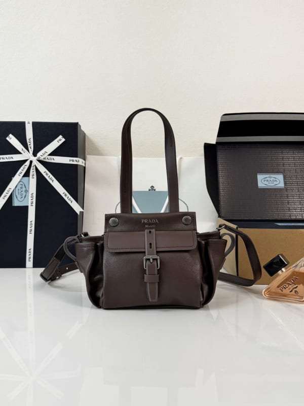 Prada Prada Route Mini Leather Top Handle Bag
