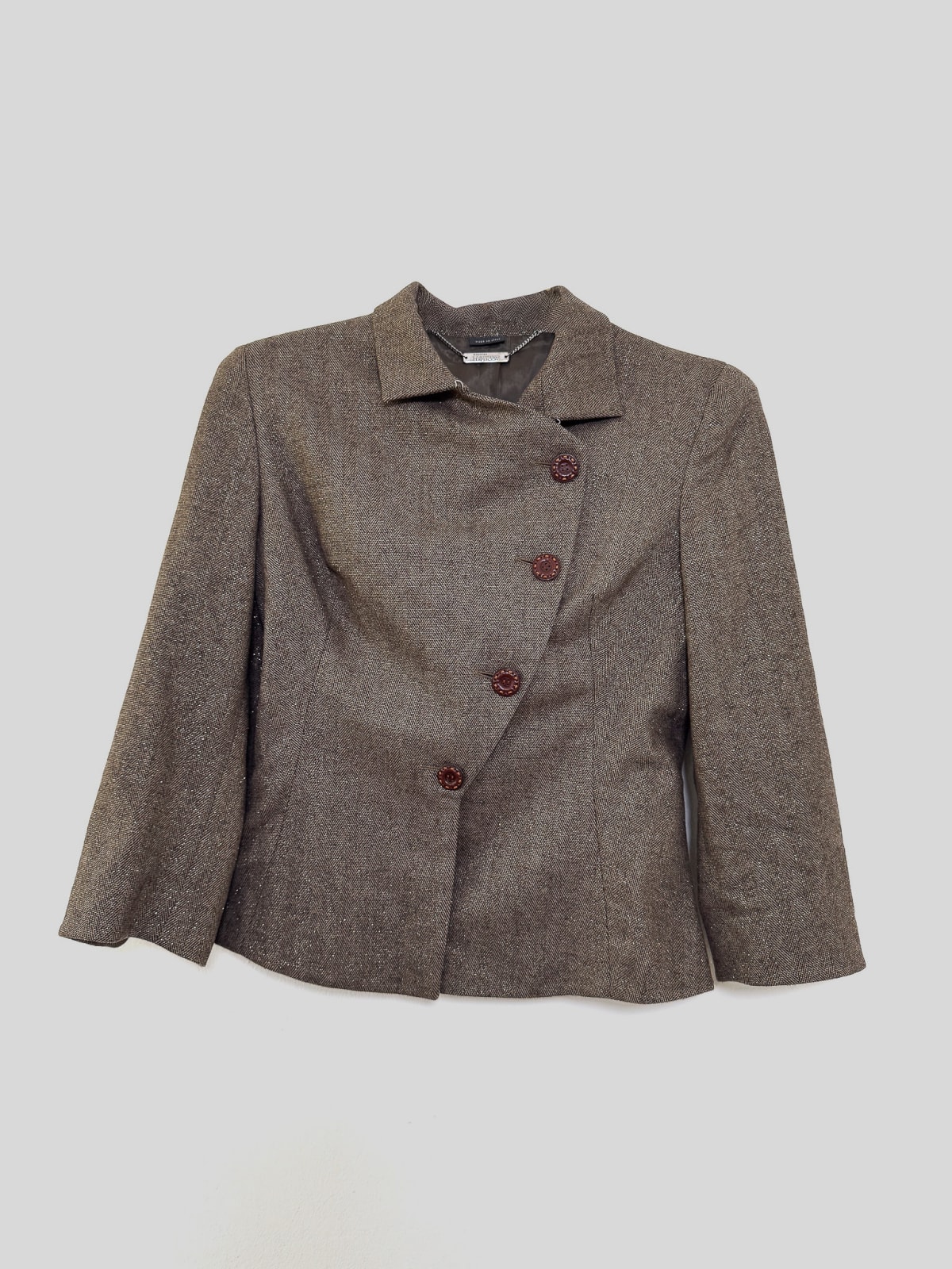 Alexander McQueen — Vintage Alexander McQueen herringbone tweed jacket — front