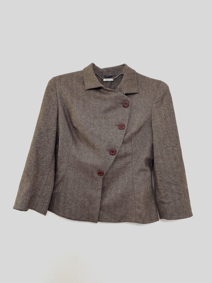 Alexander McQueen — Vintage Alexander McQueen herringbone tweed jacket