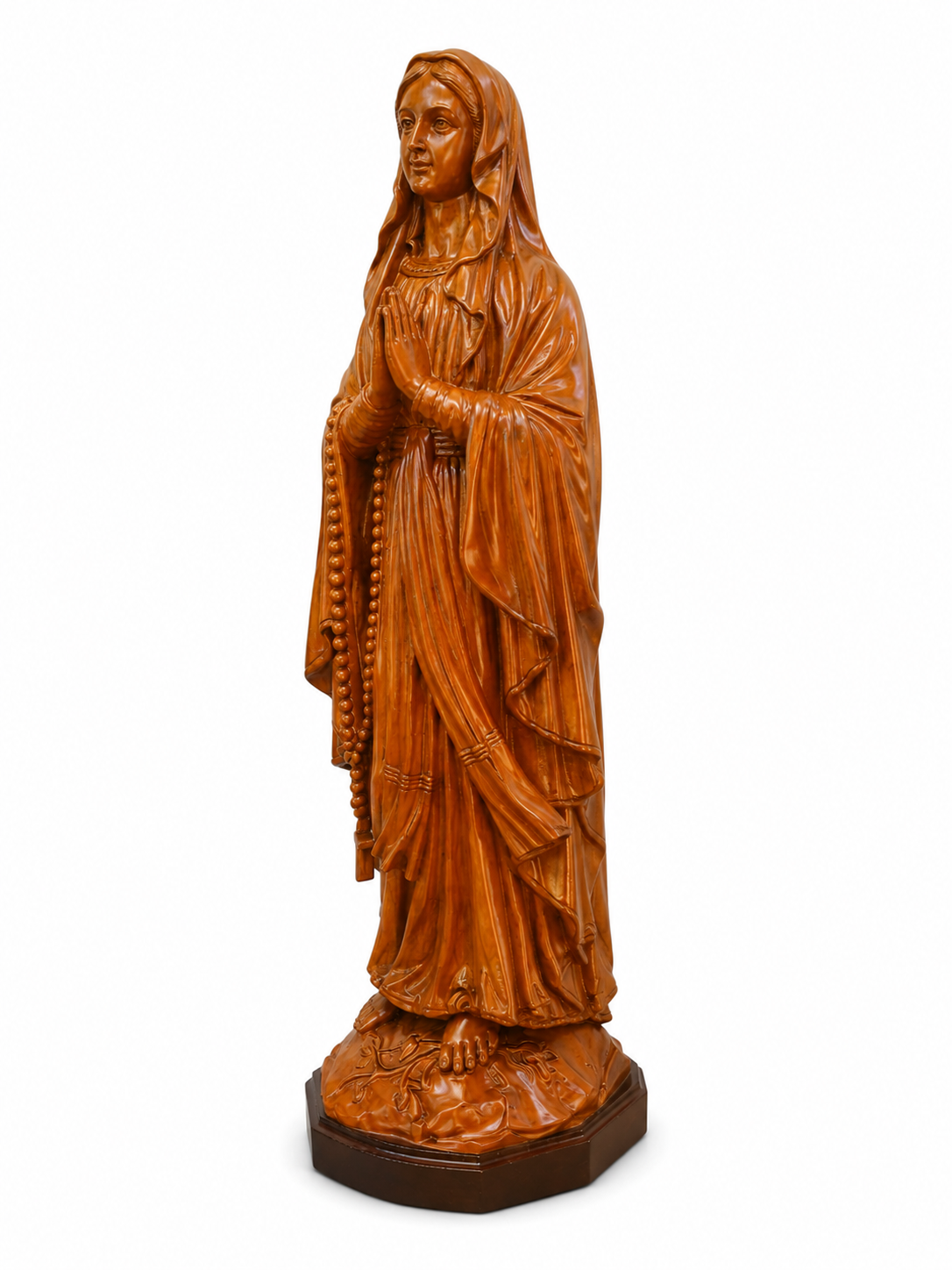 Handcrafted Mother Mary Wooden Statue — image 2
