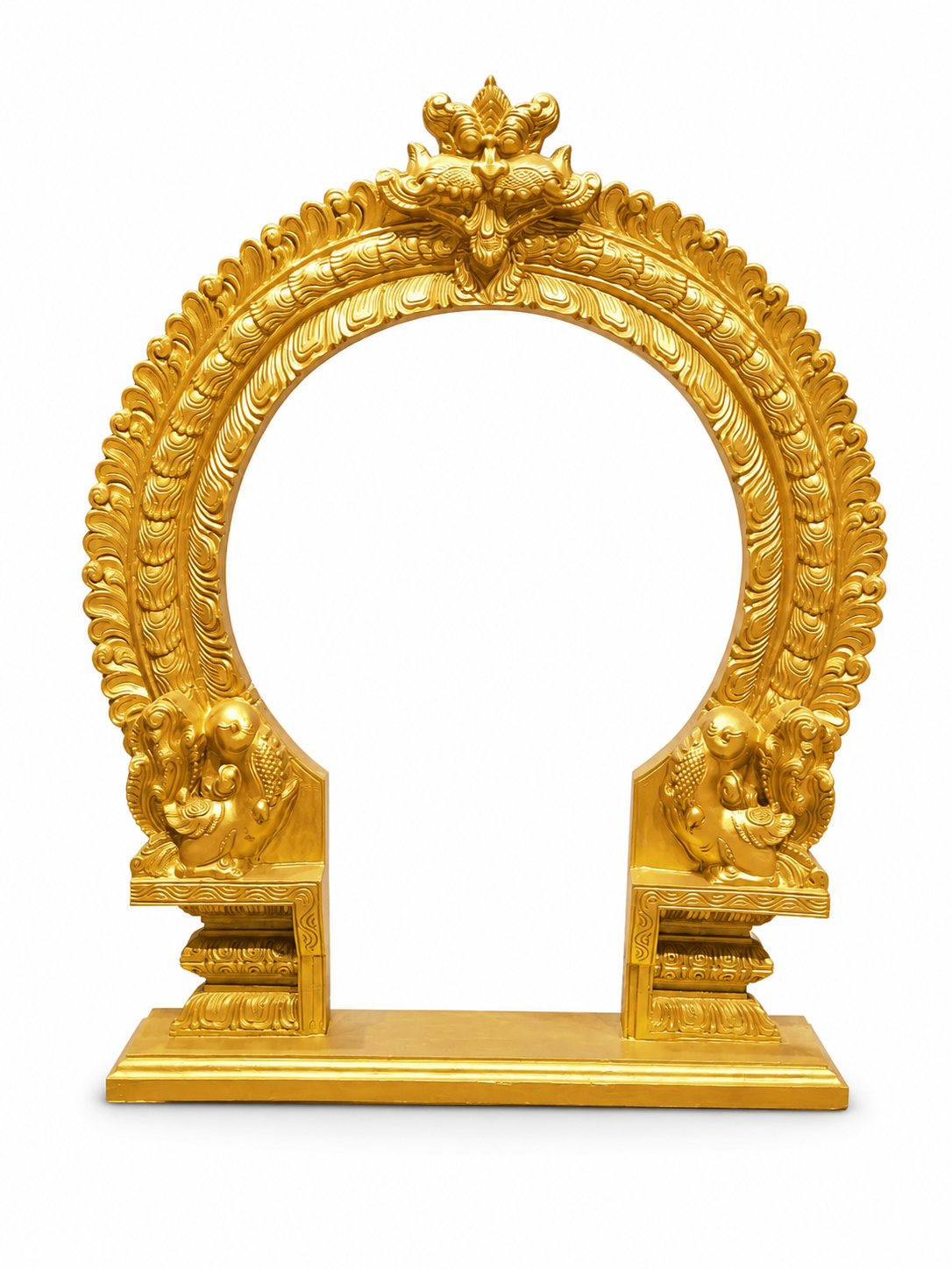 Handcrafted Golden Wooden Prabhavali Arch