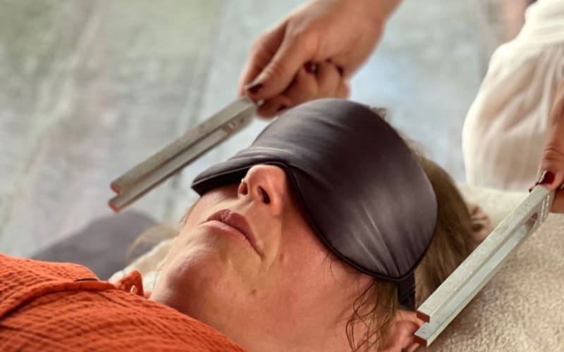 Soundbath session for nervous system regulation
