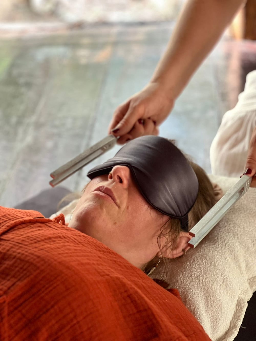 Soundbath session for nervous system regulation