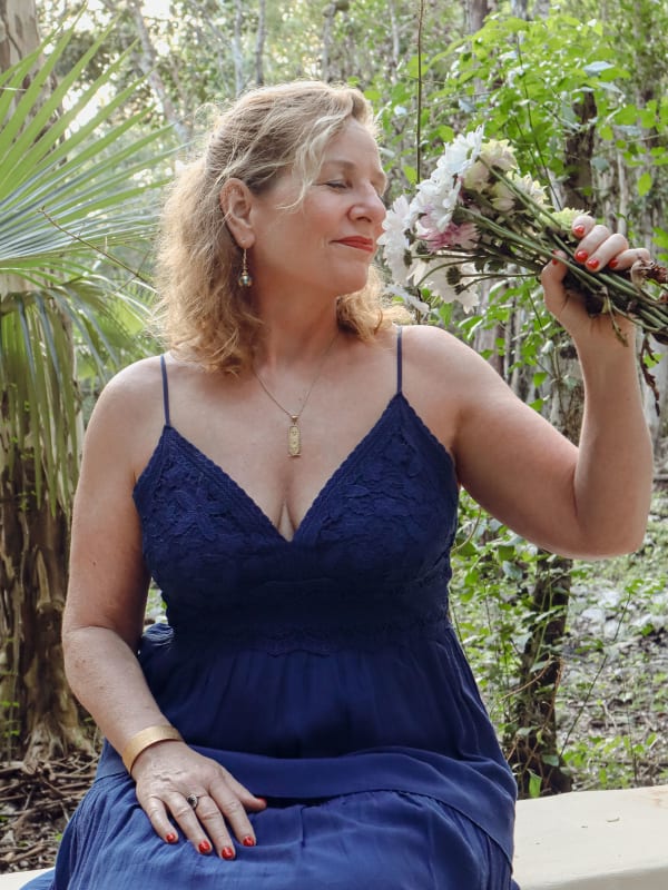 A participant during her personal photoshoot at the Portals retreat