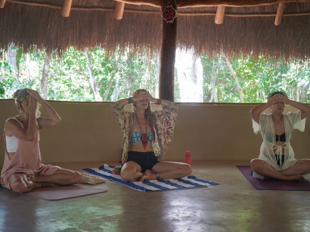 A quiet moment during preparation and integration at the Portals retreat