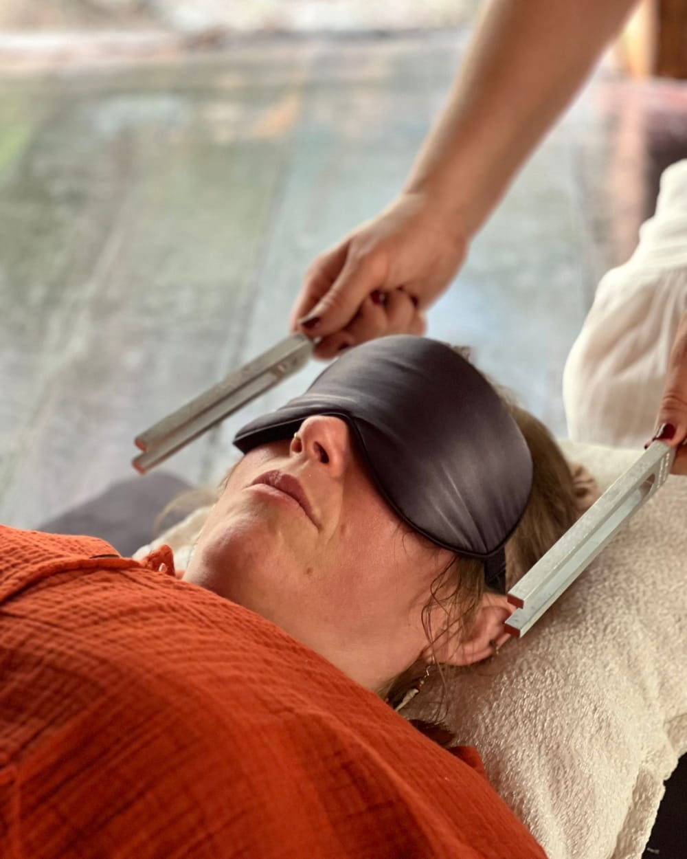 Soundbath session for nervous system regulation