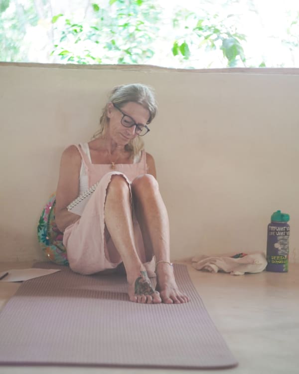 A woman in quiet reflection during the dedicated time of silence