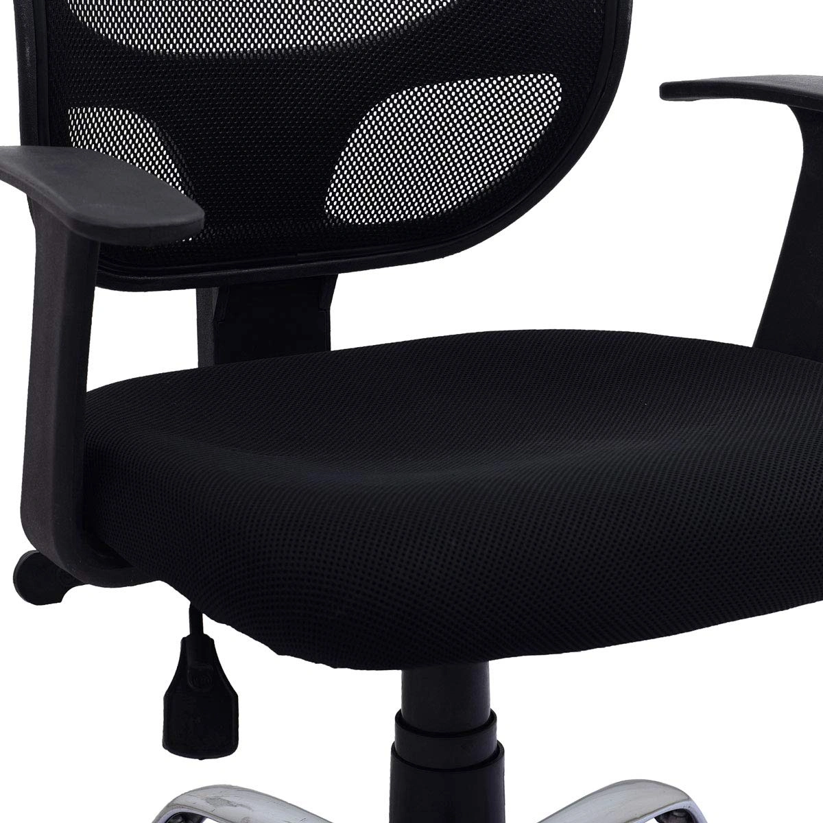 802 Mesh Back Chair With Chrome Base Fixed Arm 3